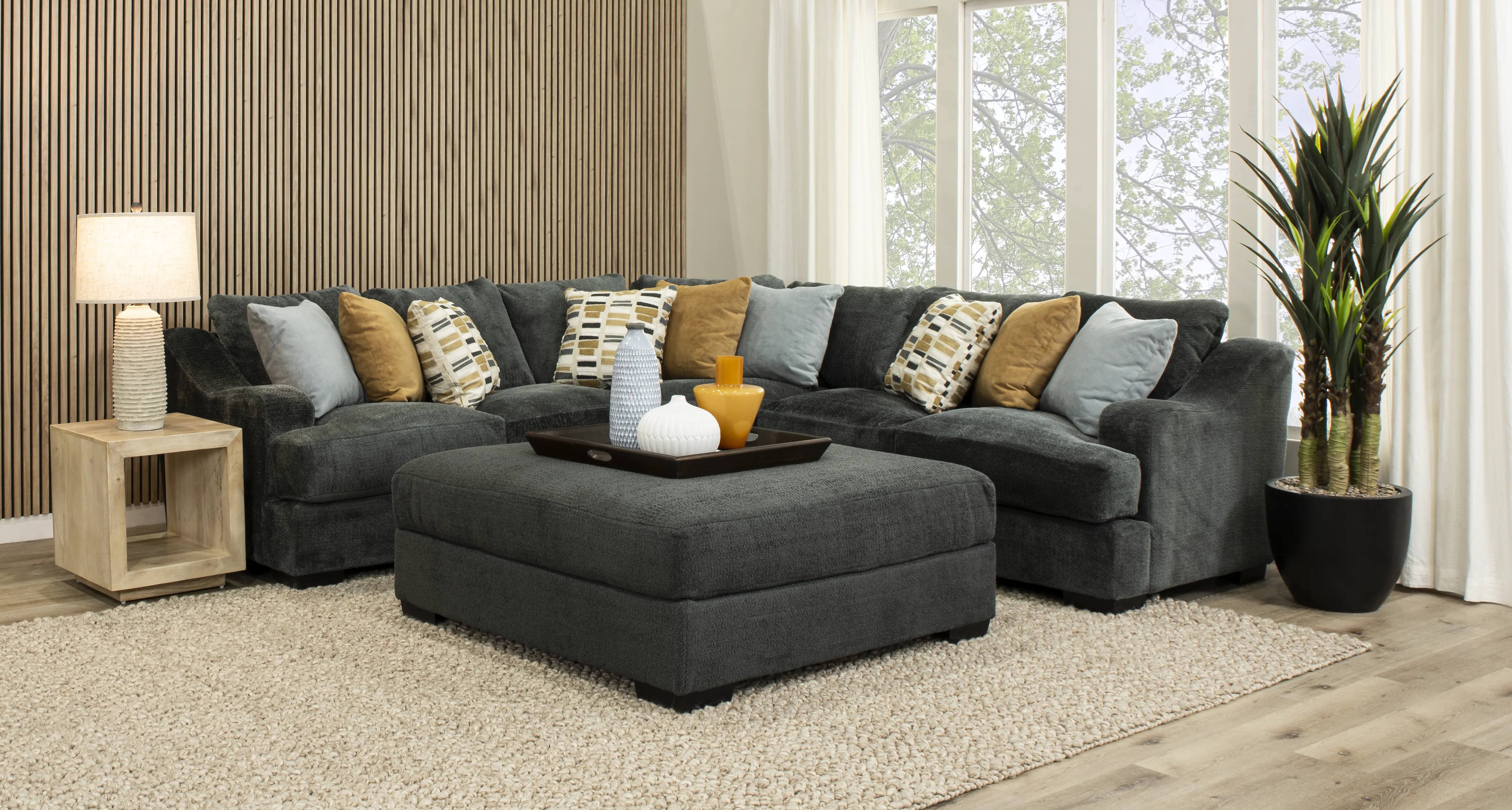 3PC/GRPT/CHLLNGR/OP1 Challenger Graphite Gray 3 Piece Sectional-3