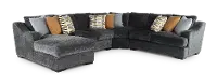 4PC/GRPT/CHLLNGR/OP1 Challenger Graphite Gray 4 Piece Sectional