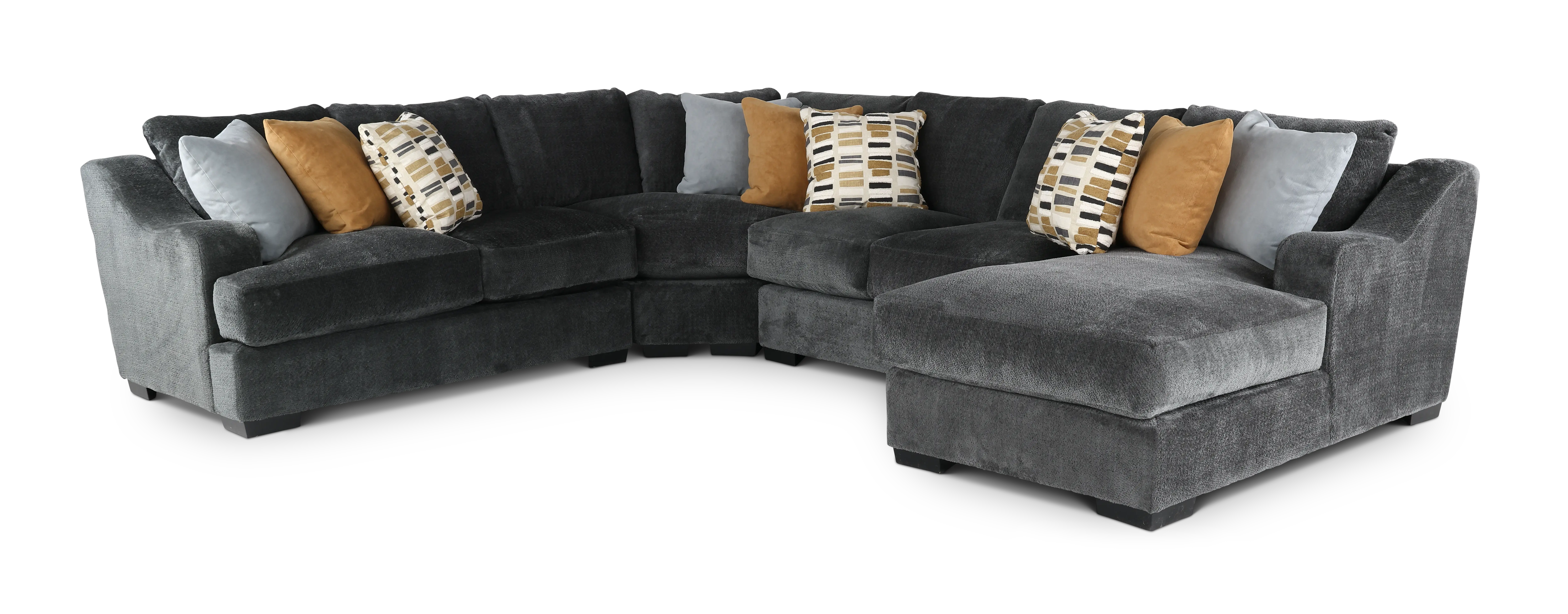 4PC/GRPT/CHLLNGR/OP2 Challenger Graphite Gray 4 Piece Sectional-1