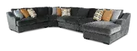 5PC/GRPT/CHLLNGR/OP1 Challenger Graphite Gray 5 Piece Sectional
