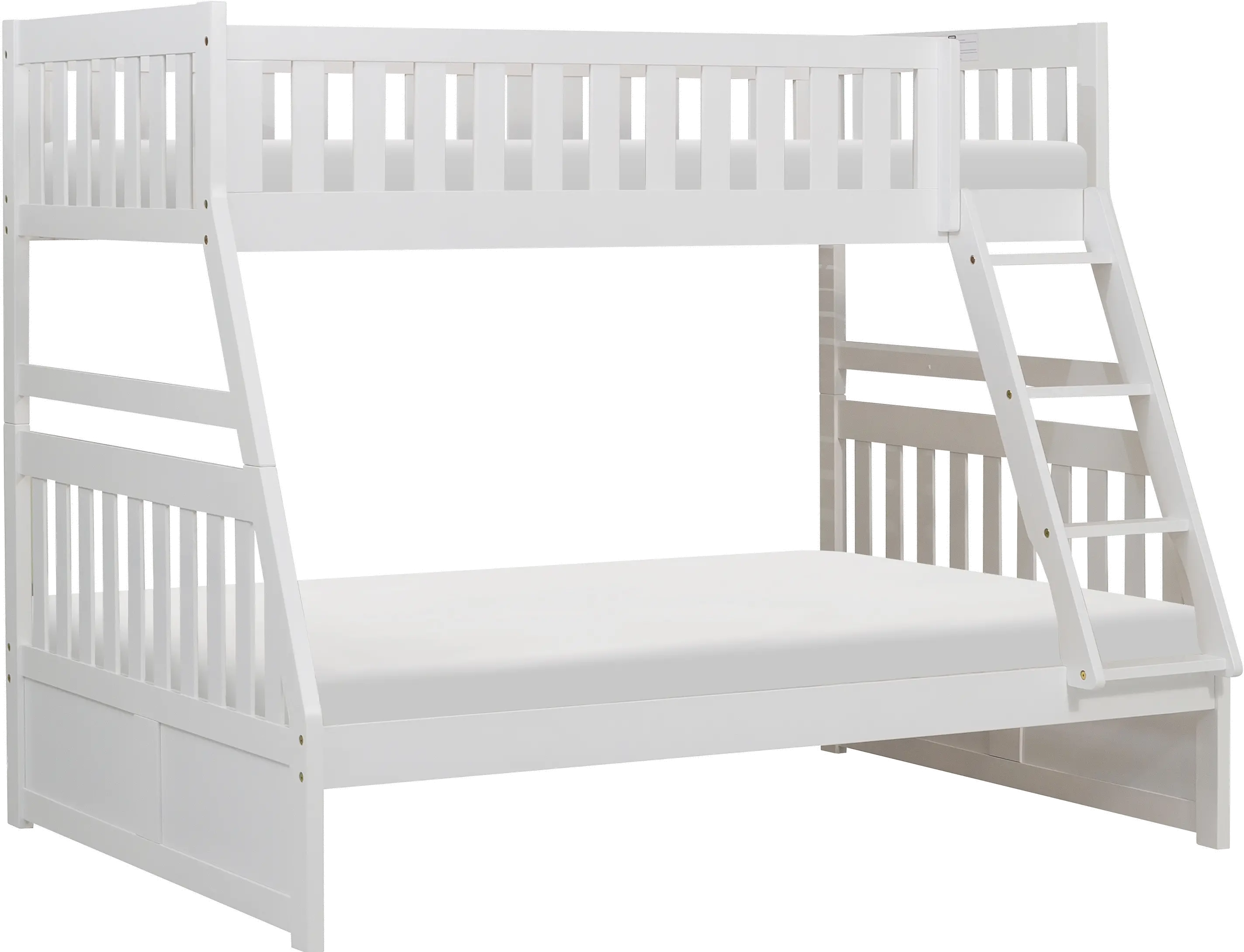 Oakley White Twin-over-Full Bunk Bed-1