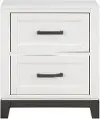 Jordan White 2-Drawer Nightstand