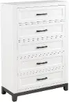 Jordan White 5-Drawer Chest
