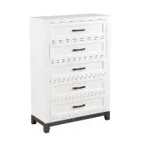 Jordan White 5-Drawer Chest