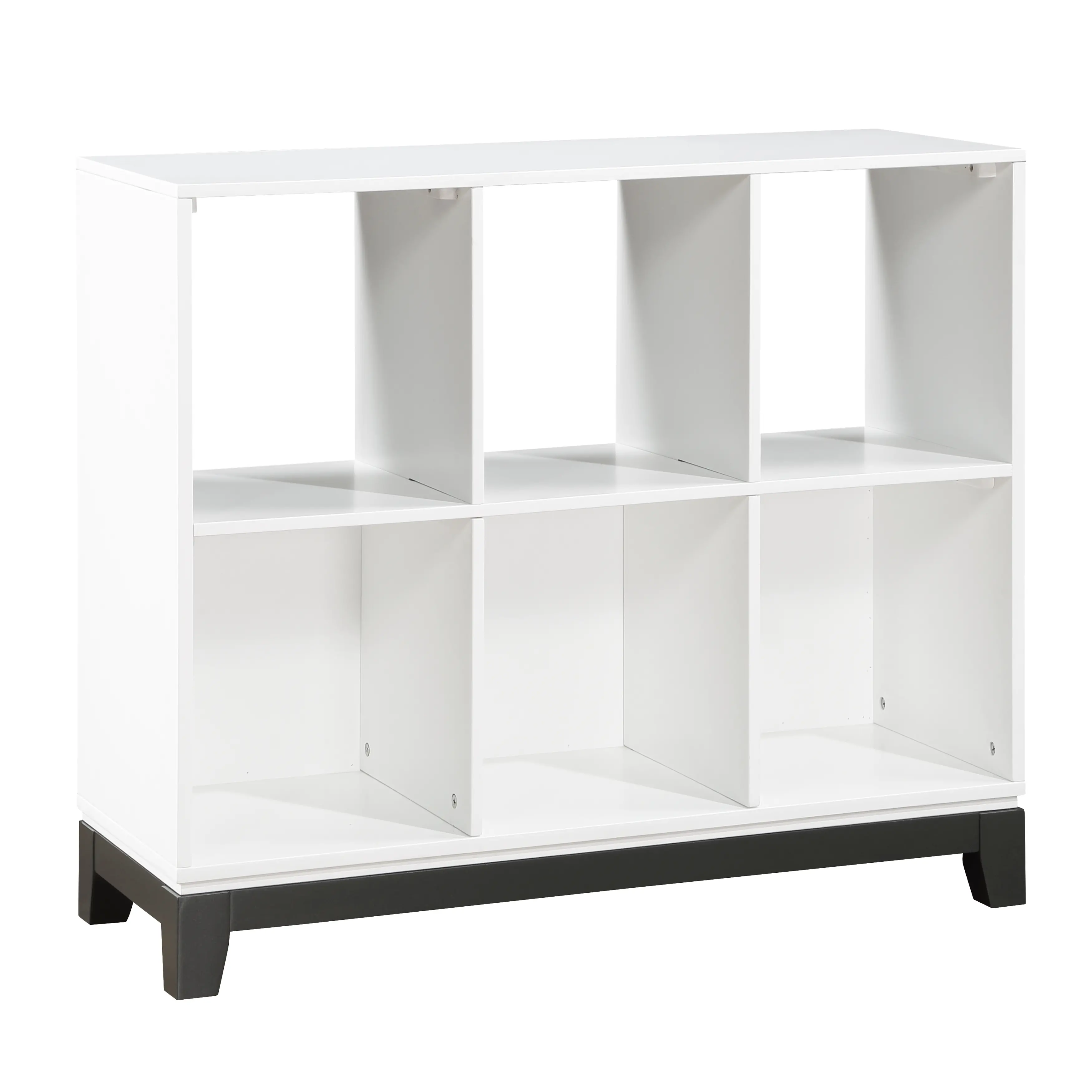 Jordan White 6 Shelf Bookcase-1