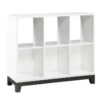 Jordan White 6-Shelf Bookcase