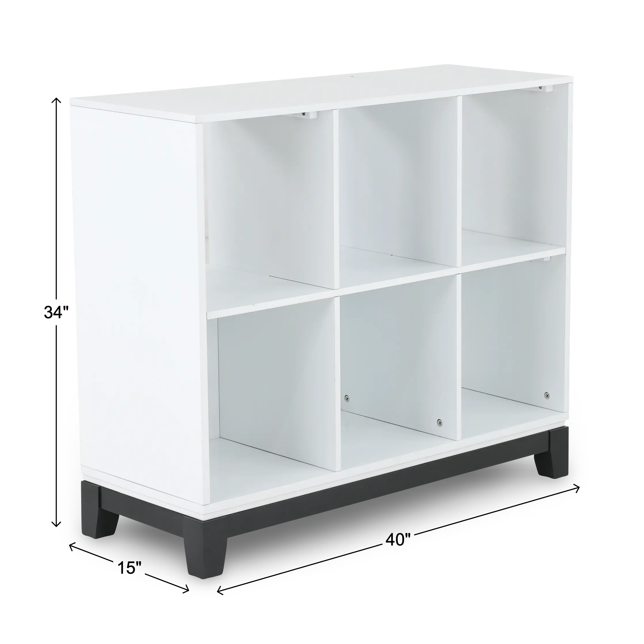 Jordan White 6 Shelf Bookcase-4