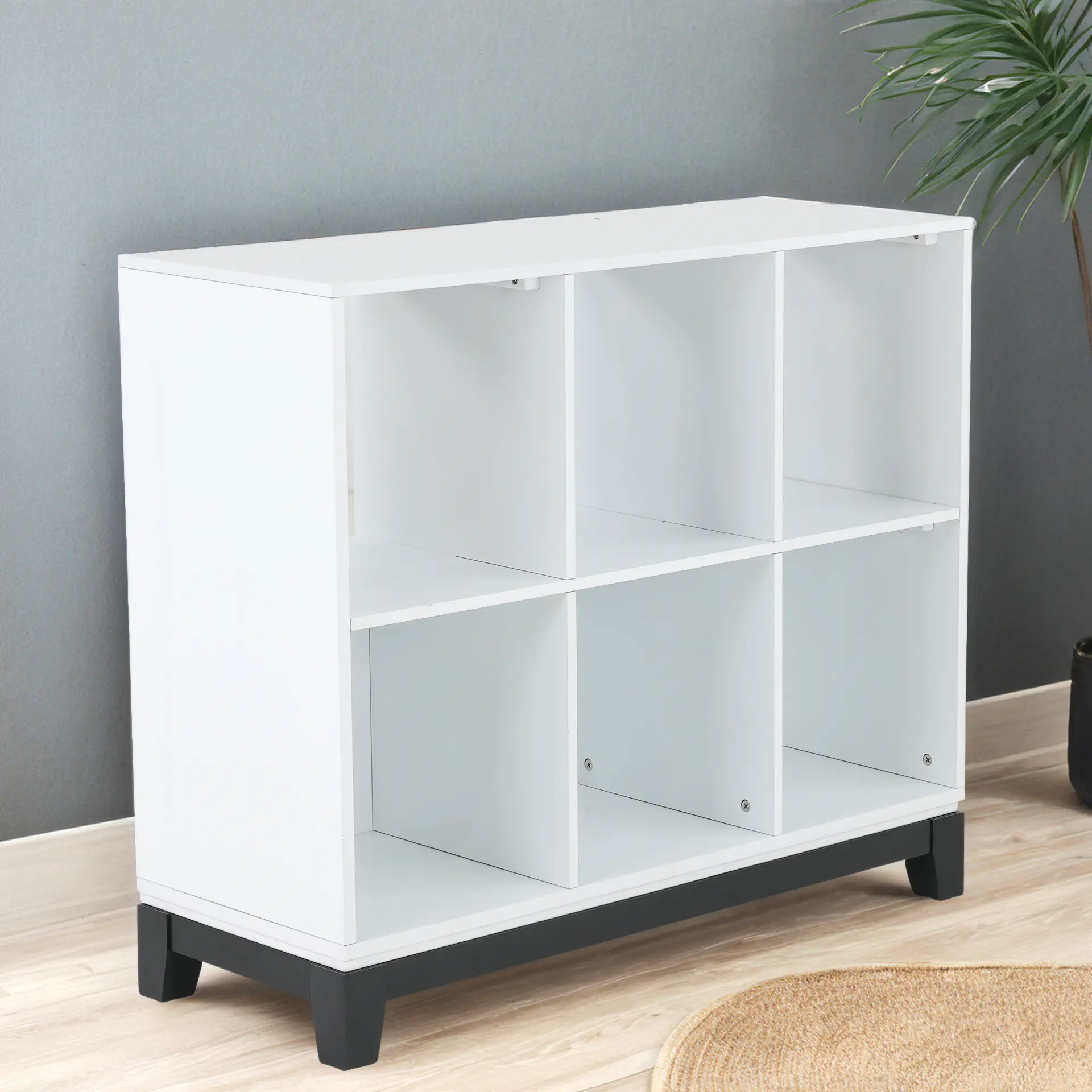 Jordan White 6 Shelf Bookcase-6