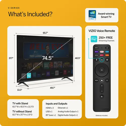 V755M-K Vizio V Series 75  4K LED Smart TV-9