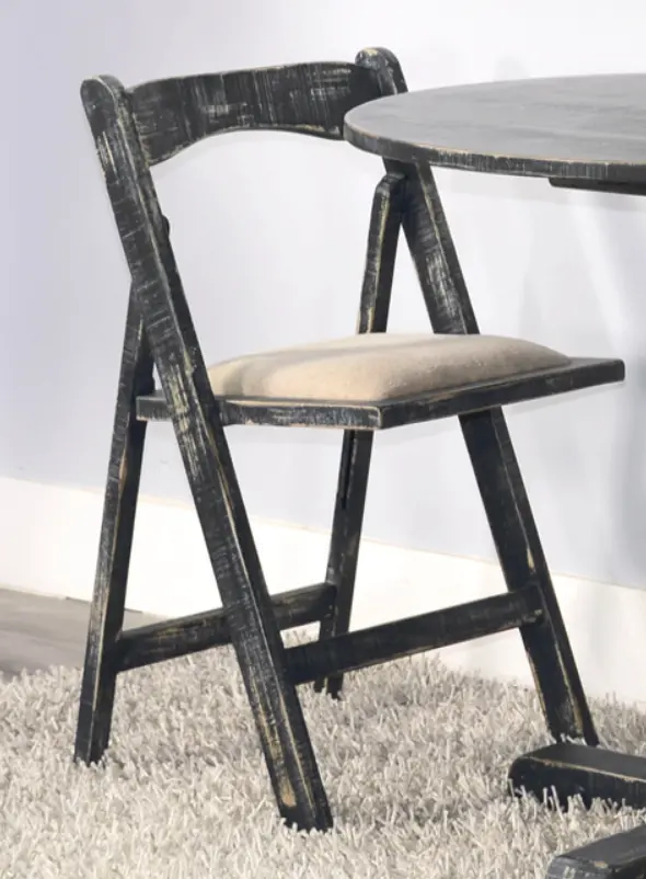 Beach Haven Black Folding Chair-2