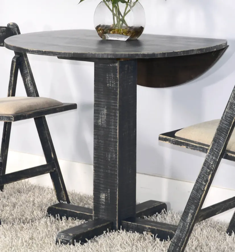 Beach Haven Black Drop-Leaf Dining Table-2