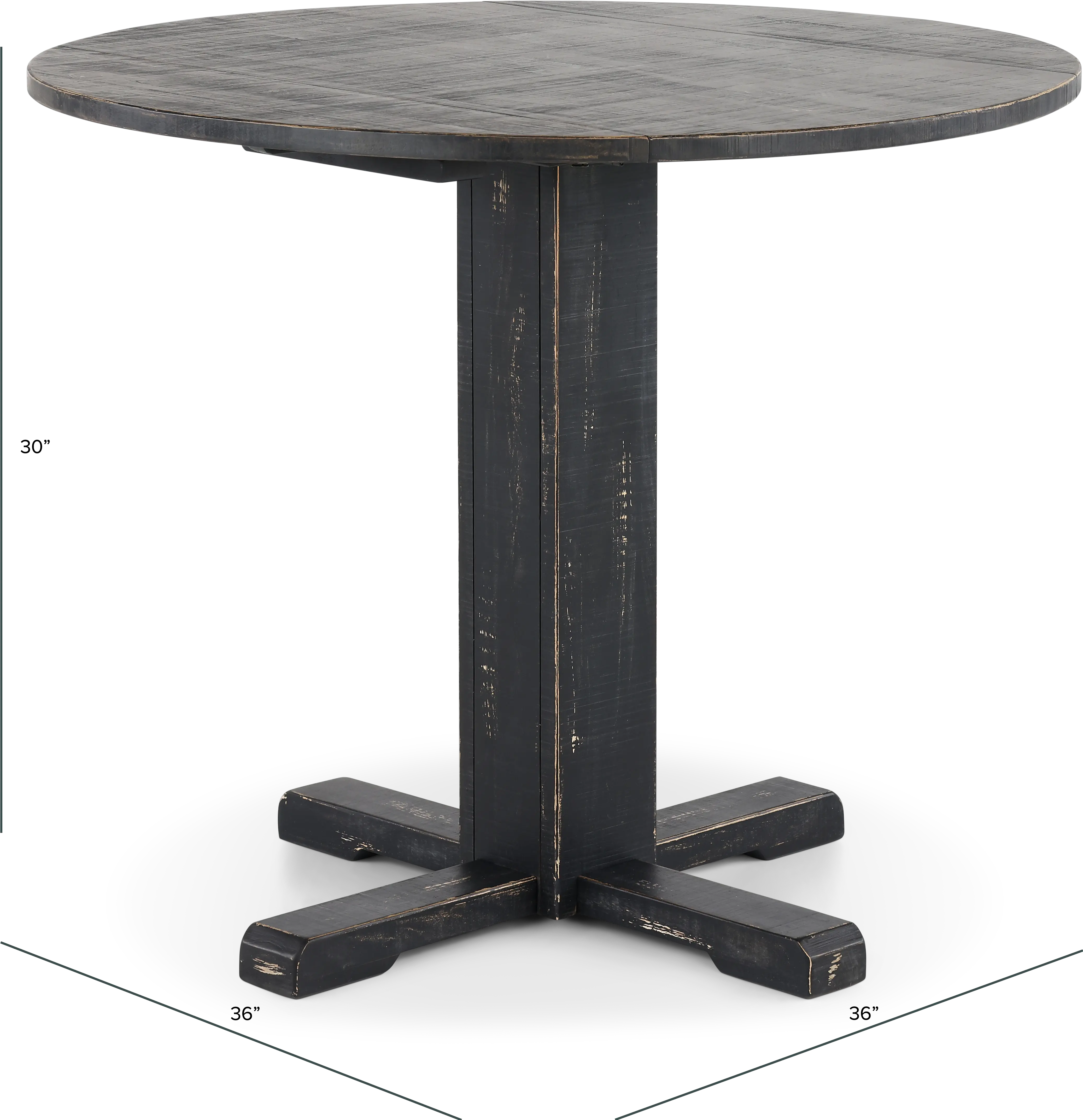 Beach Haven Black Drop-Leaf Dining Table-3