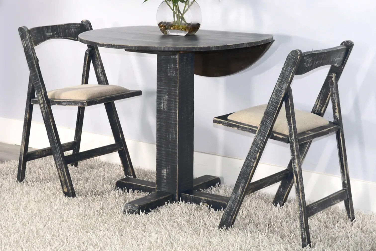 Beach Haven Black Drop-Leaf Dining Table-9