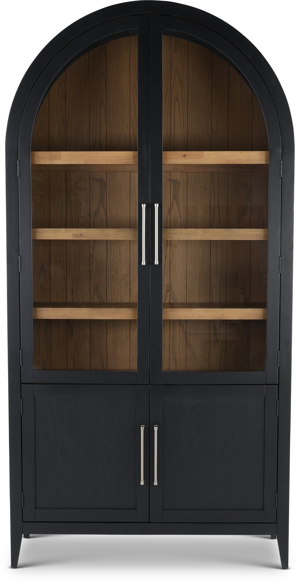 Flynn Black Arched Cabinet