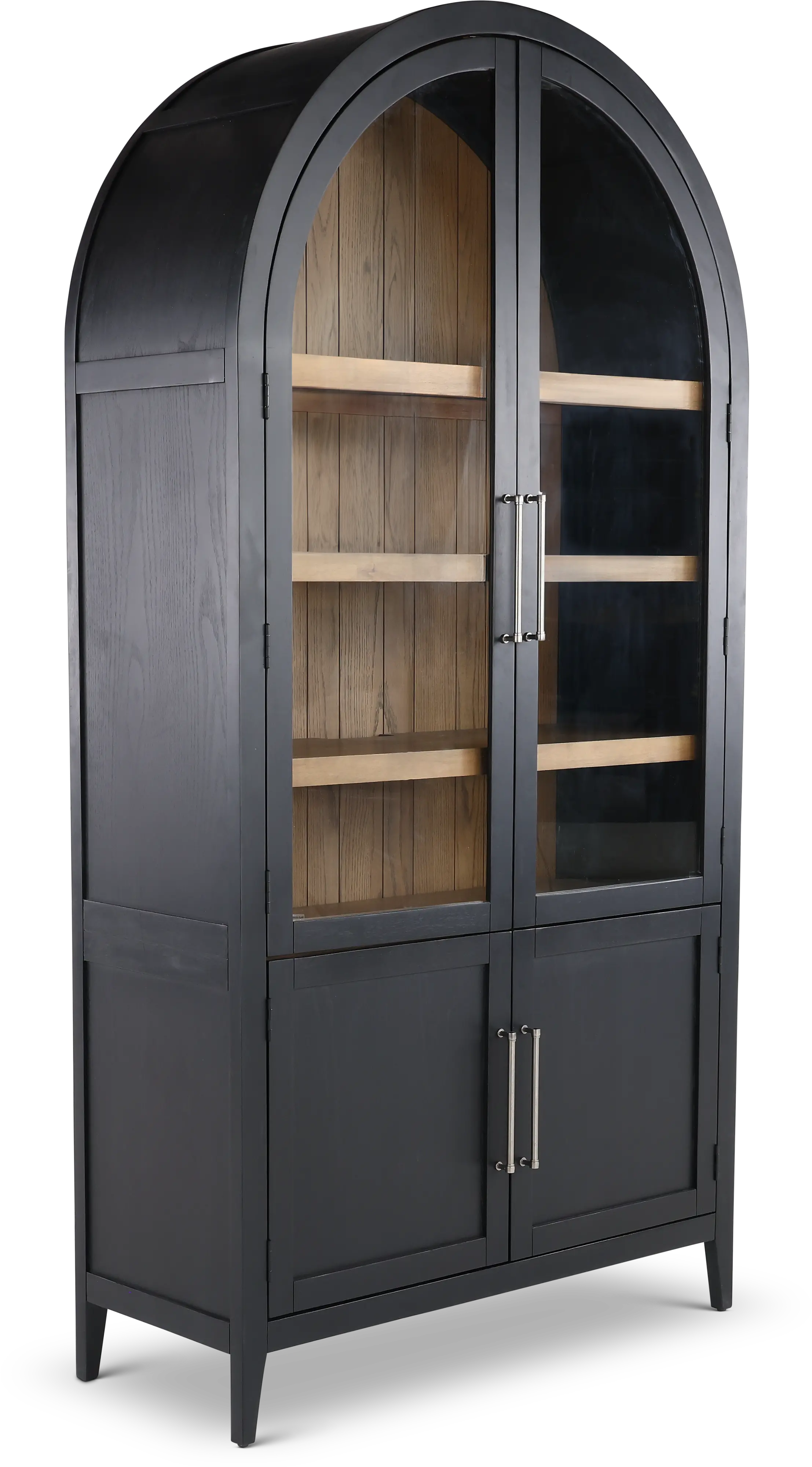 Flynn Black Arched Cabinet-4