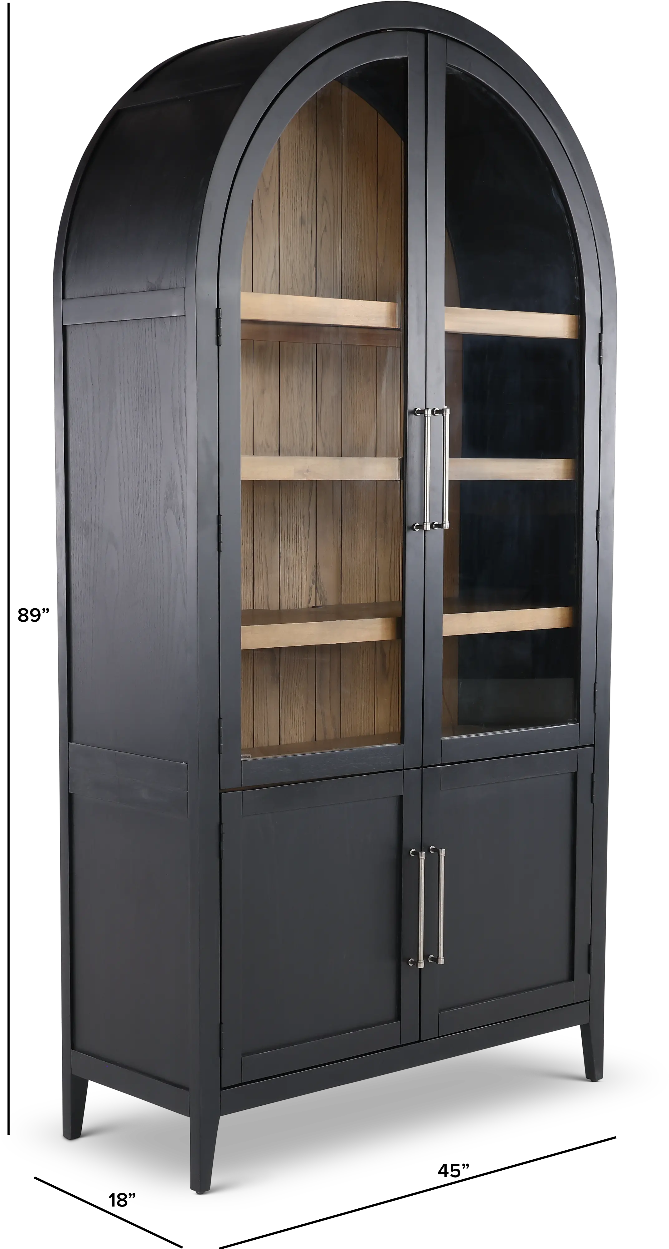 Flynn Black Arched Cabinet-3