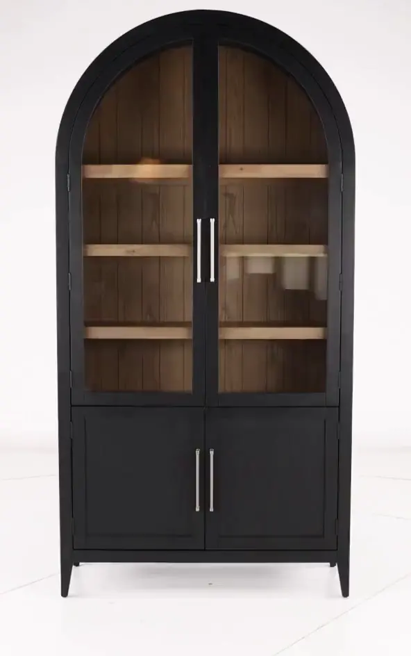 Flynn Black Arched Cabinet-5