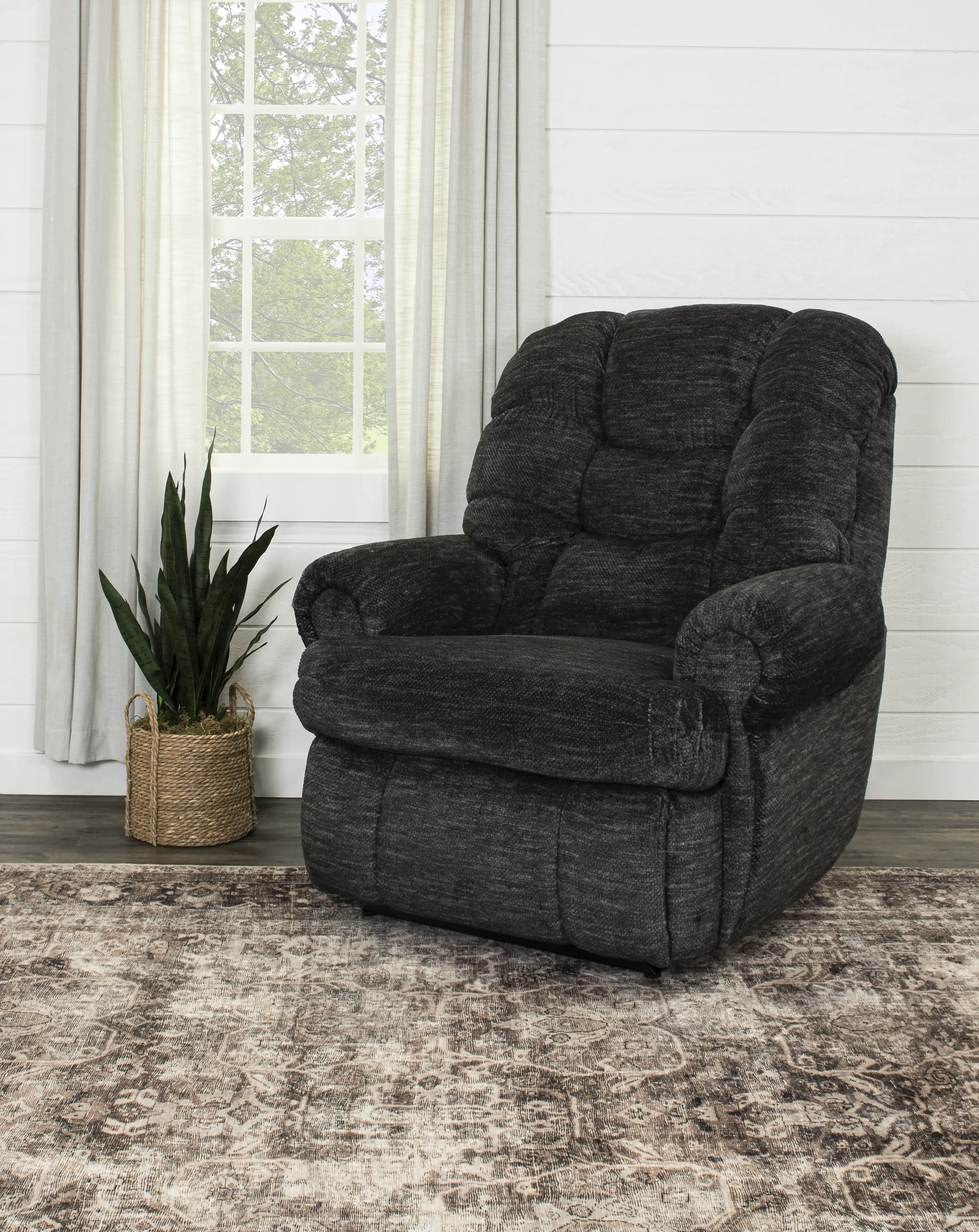 King Comfort Graphite Gray Big and Tall Recliner-10