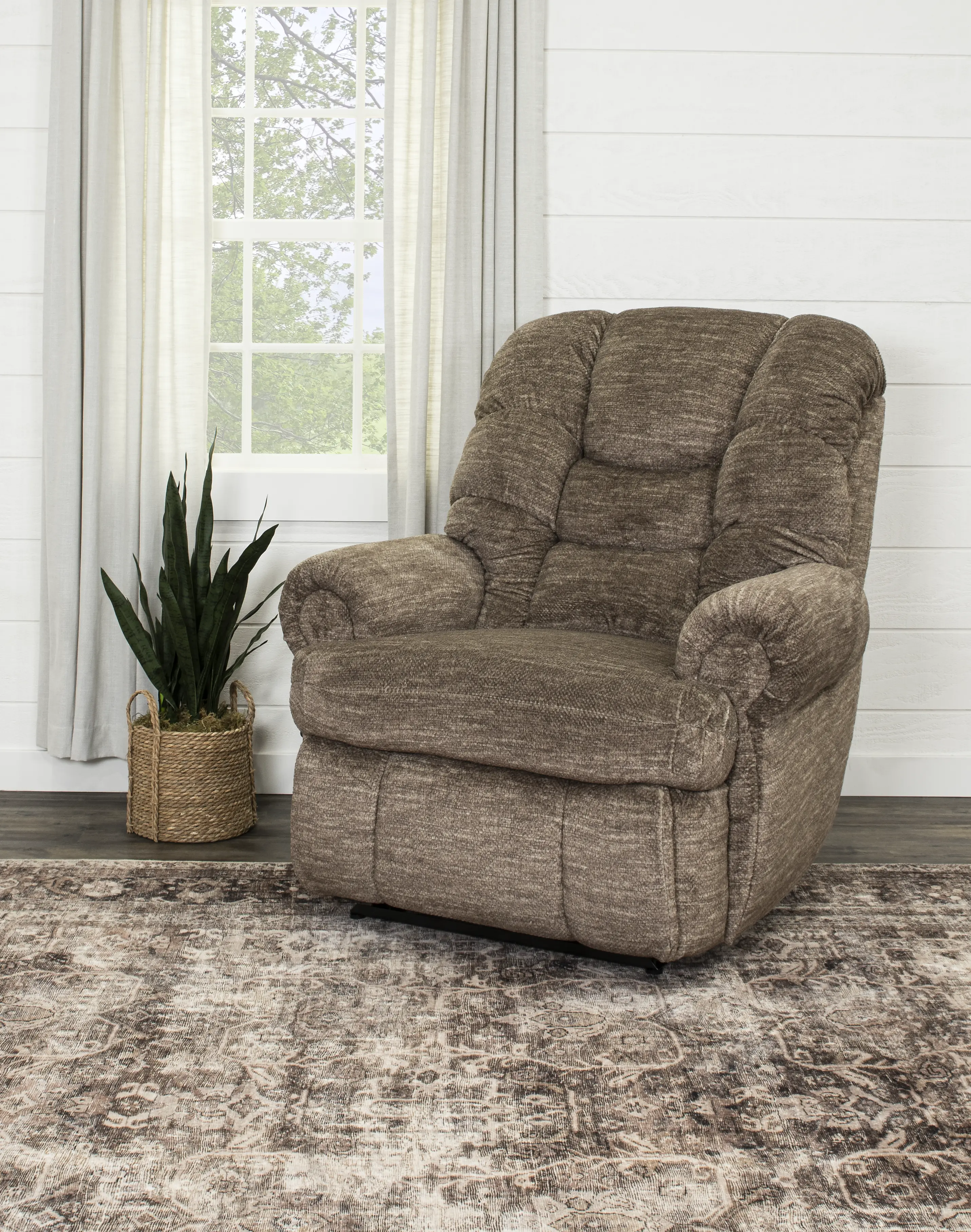 King Comfort Camel Brown Big and Tall Recliner-10