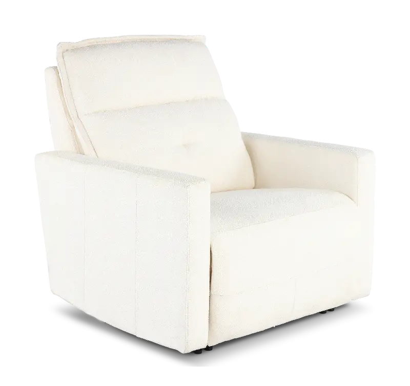 Dawson Oyster White Power Recliner