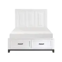 Jordan White Full Storage Bed