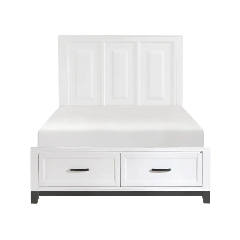Jordan White Full Storage Bed