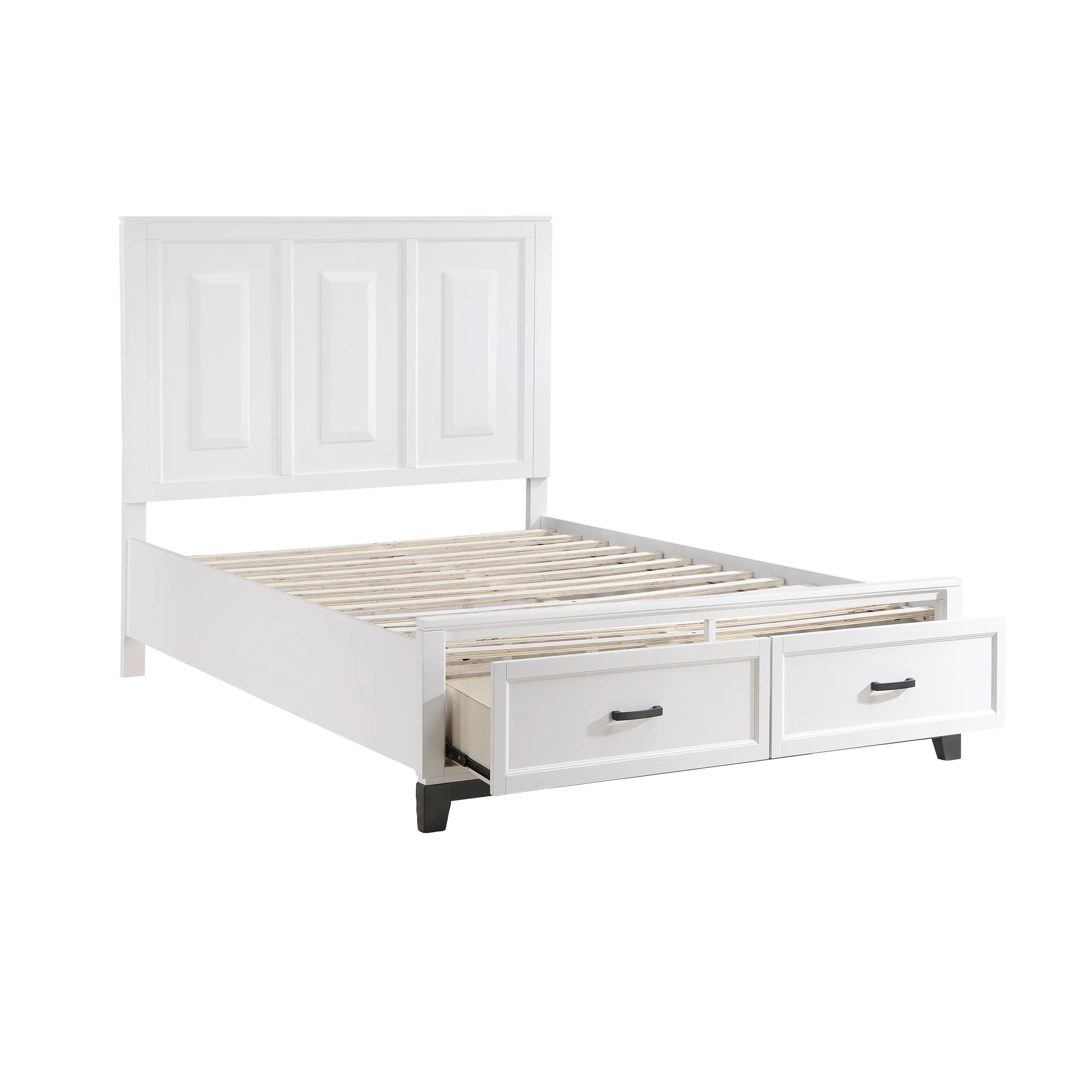 Jordan White Full Storage Bed-3