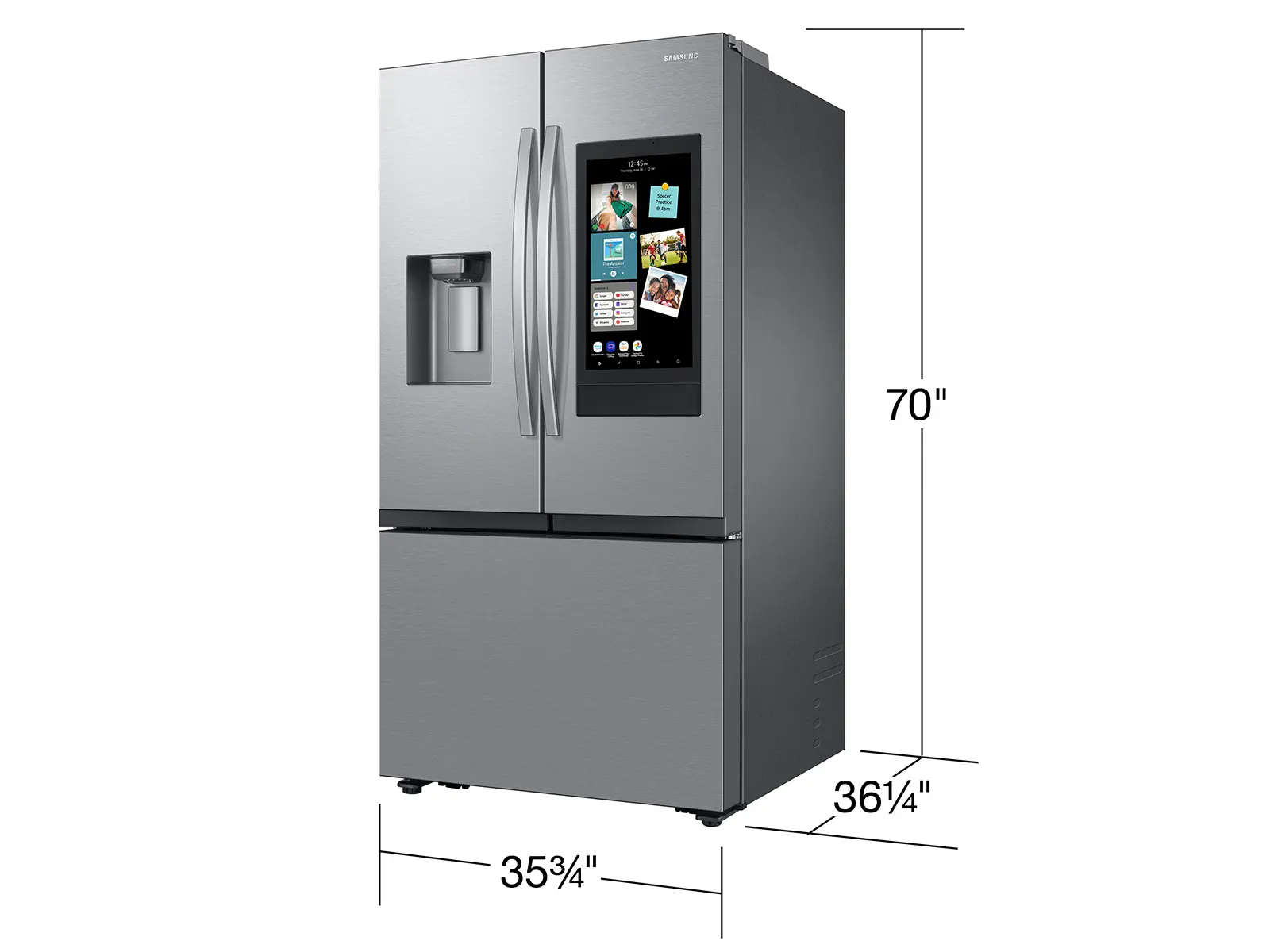 RF32CG5900SR Samsung 30 Cu Ft Mega Capacity French Door Refrigerator with Family Hub - Stainless Steel-3