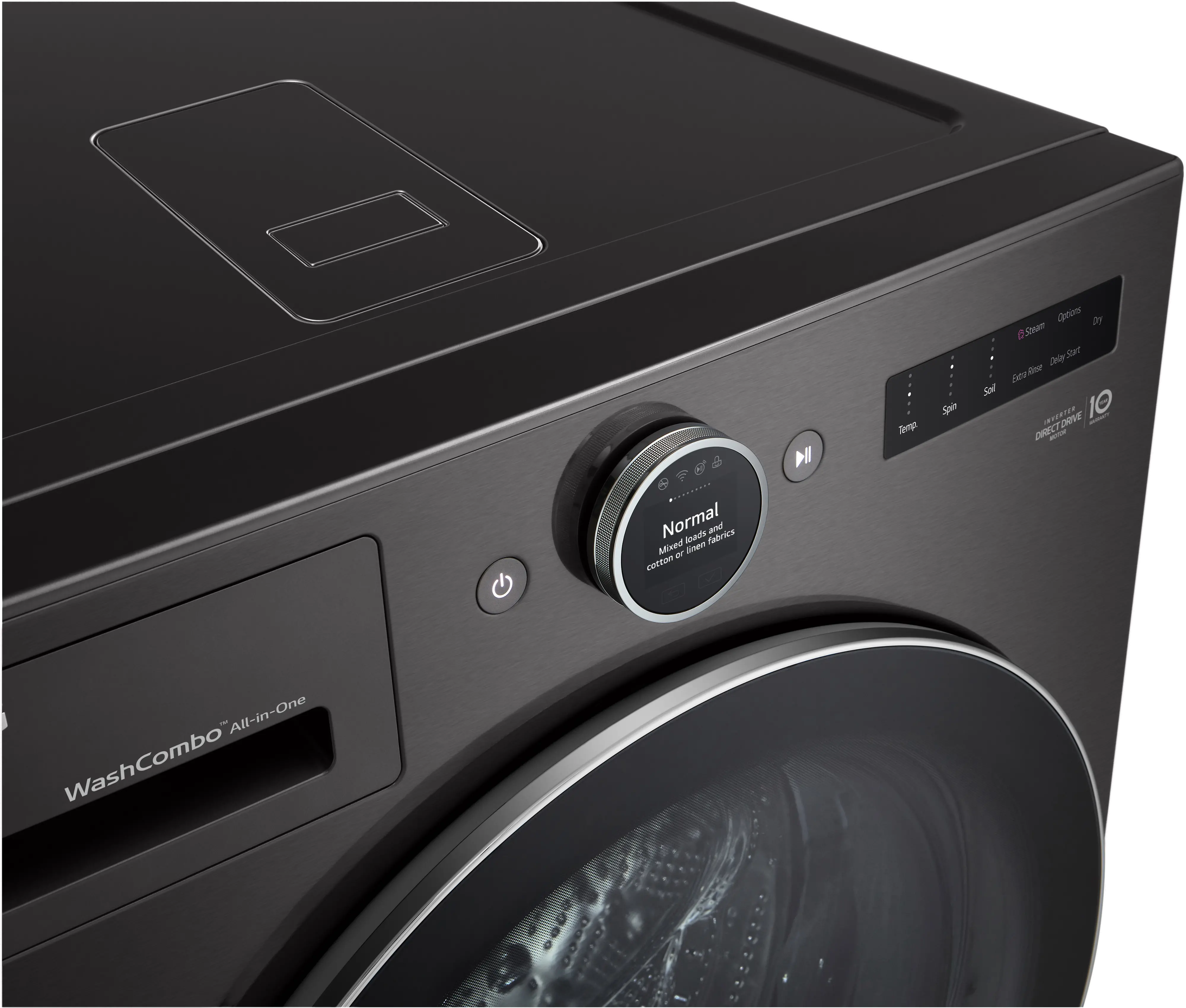 WM6998HBA LG 5.0 Cu Ft WashCombo™ All-in-One Washer-Dryer Combo - Black Steel-14