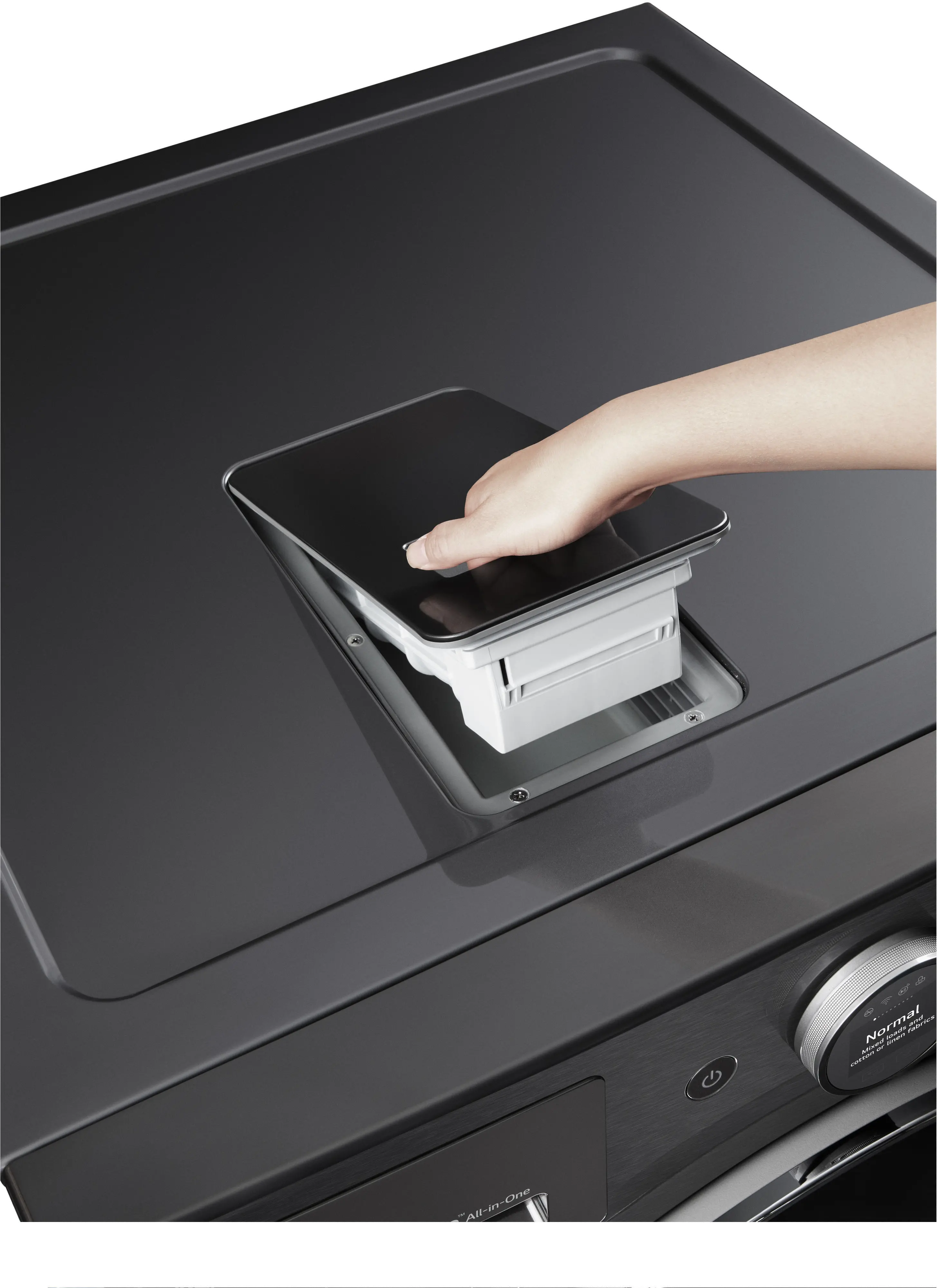 WM6998HBA LG 5.0 Cu Ft WashCombo™ All-in-One Washer-Dryer Combo - Black Steel-15