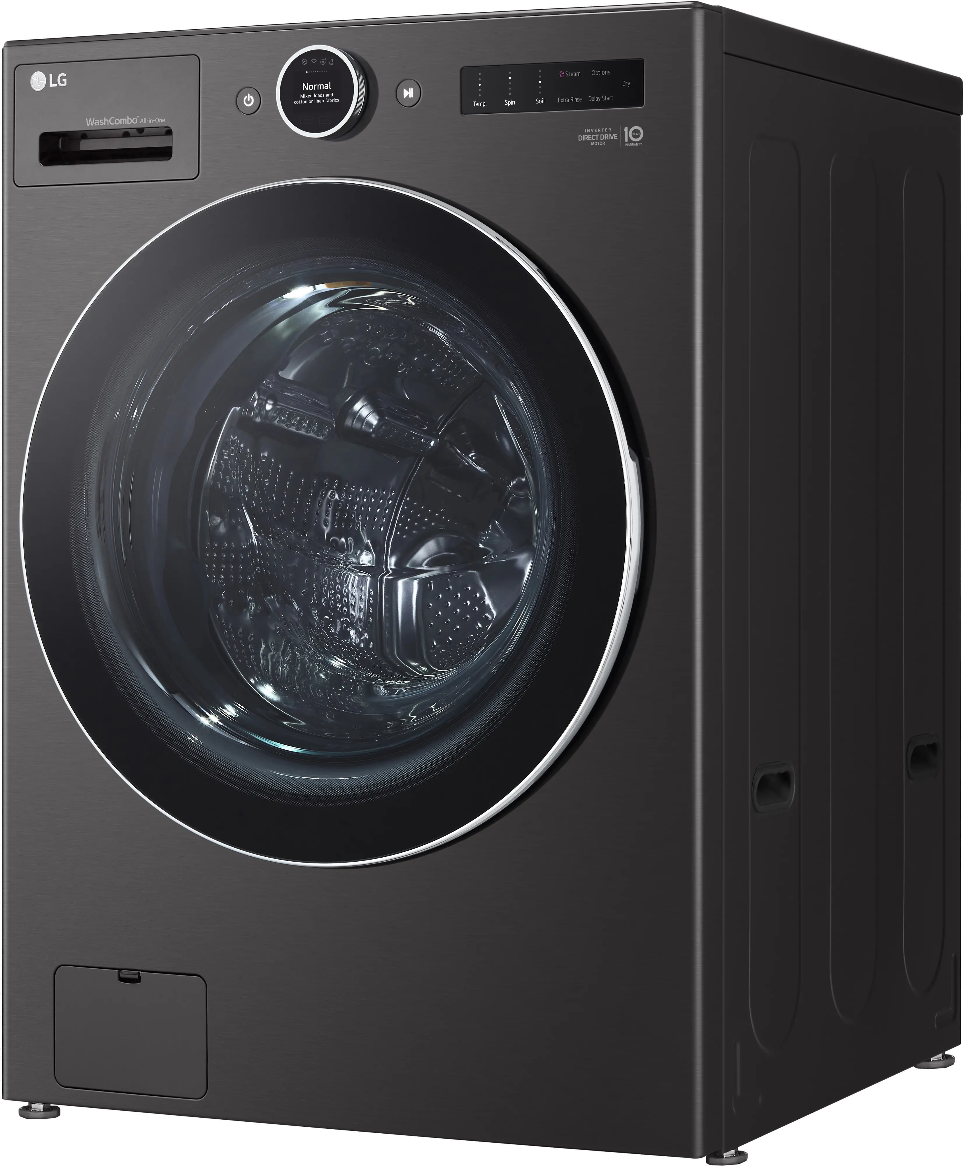 WM6998HBA LG 5.0 Cu Ft WashCombo™ All-in-One Washer-Dryer Combo - Black Steel-16