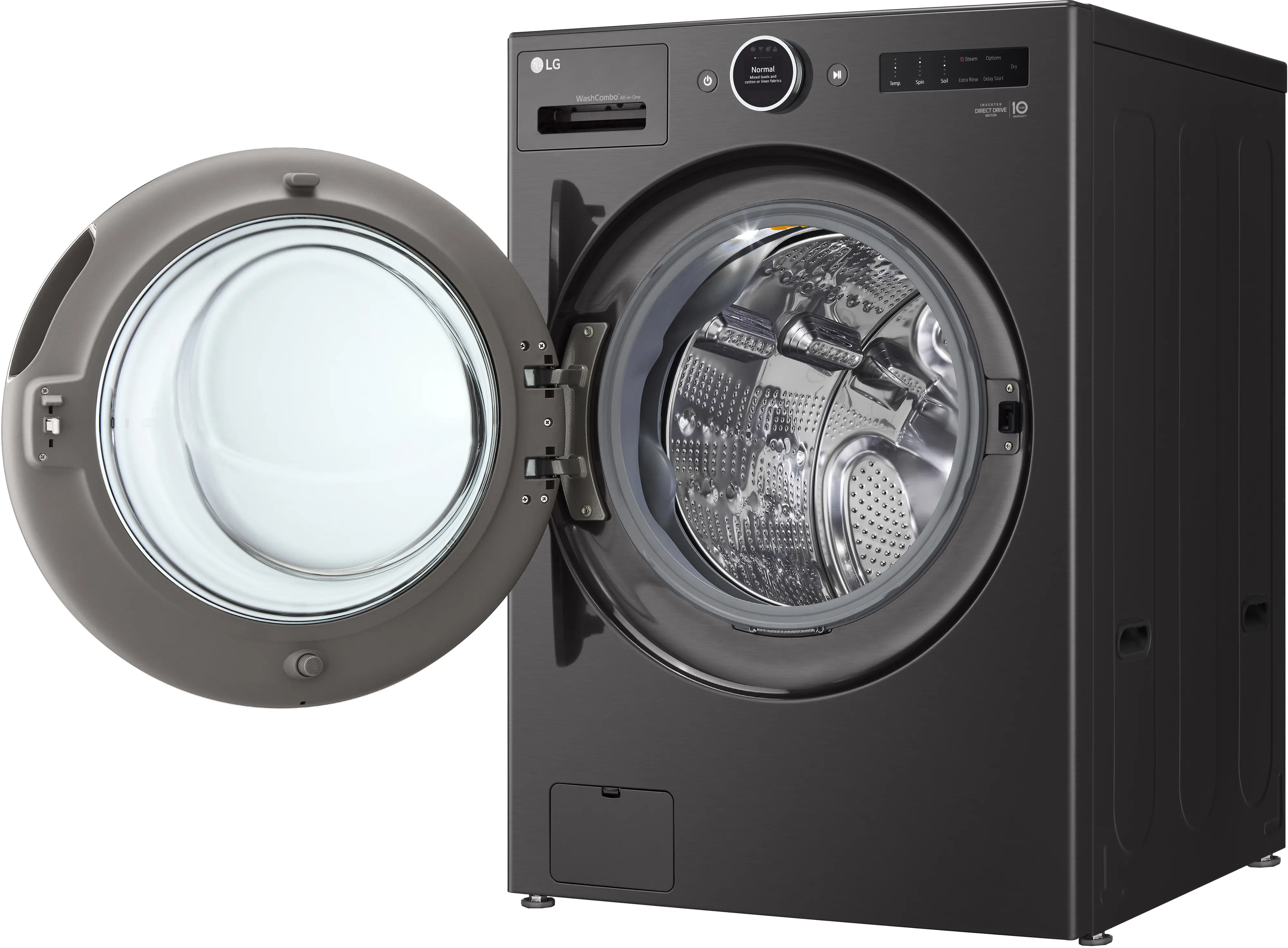 WM6998HBA LG 5.0 Cu Ft WashCombo™ All-in-One Washer-Dryer Combo - Black Steel-8
