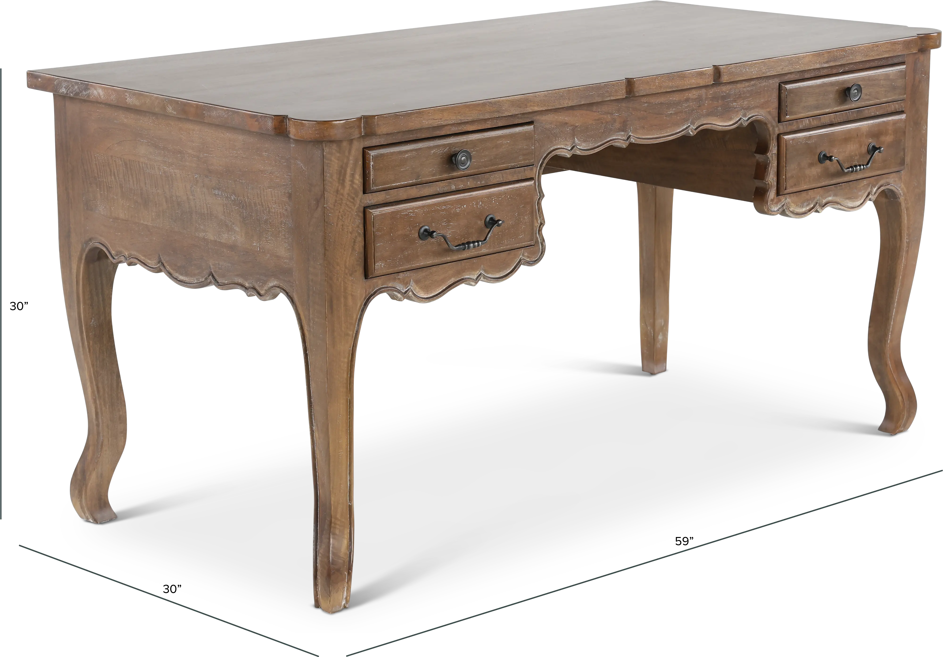 French Brown Desk-2