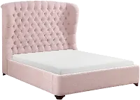 Cameo Pink Full Upholstered Bed