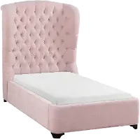 Cameo Pink Twin Upholstered Bed