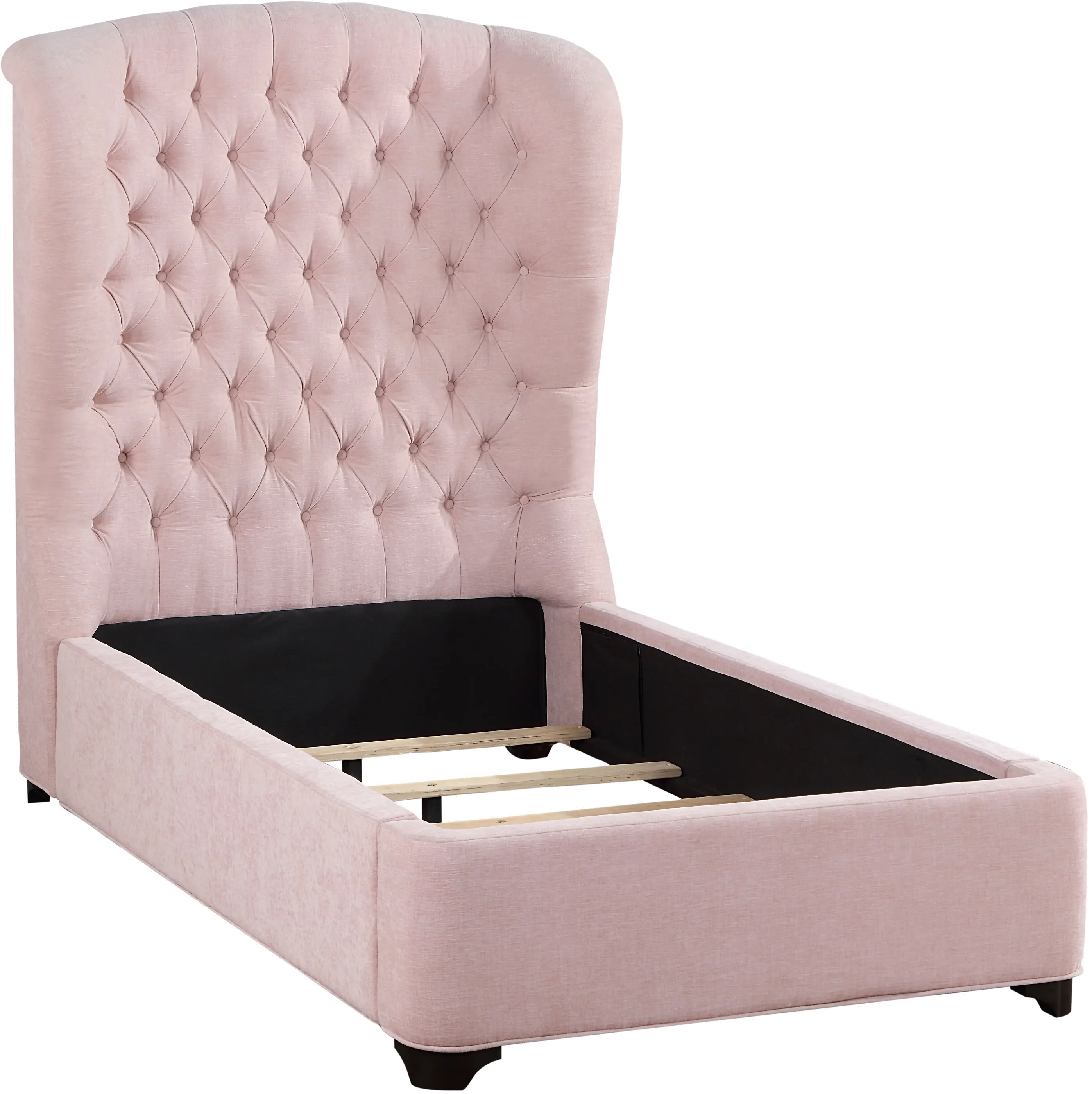 Cameo Pink Twin Upholstered Bed-5