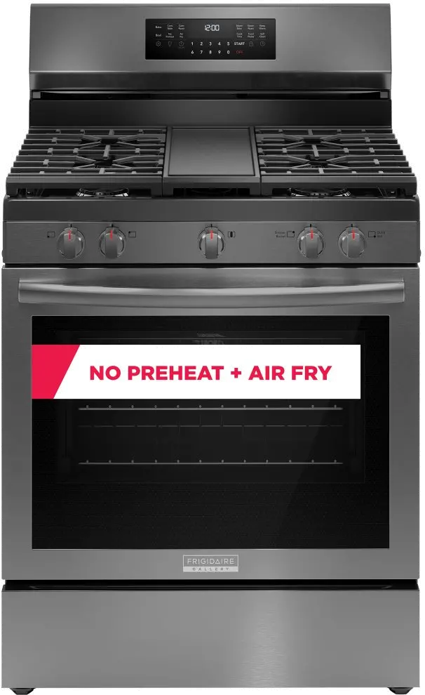 GCRG3060BD Frigidaire 5.1 Cu Ft Gas Range - Black Stainless Steel-1