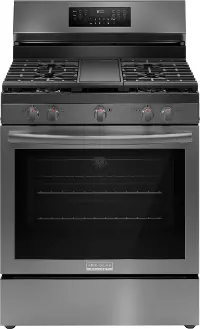 GCRG3060BD Frigidaire 5.1 Cu Ft Gas Range - Black Stainless Steel
