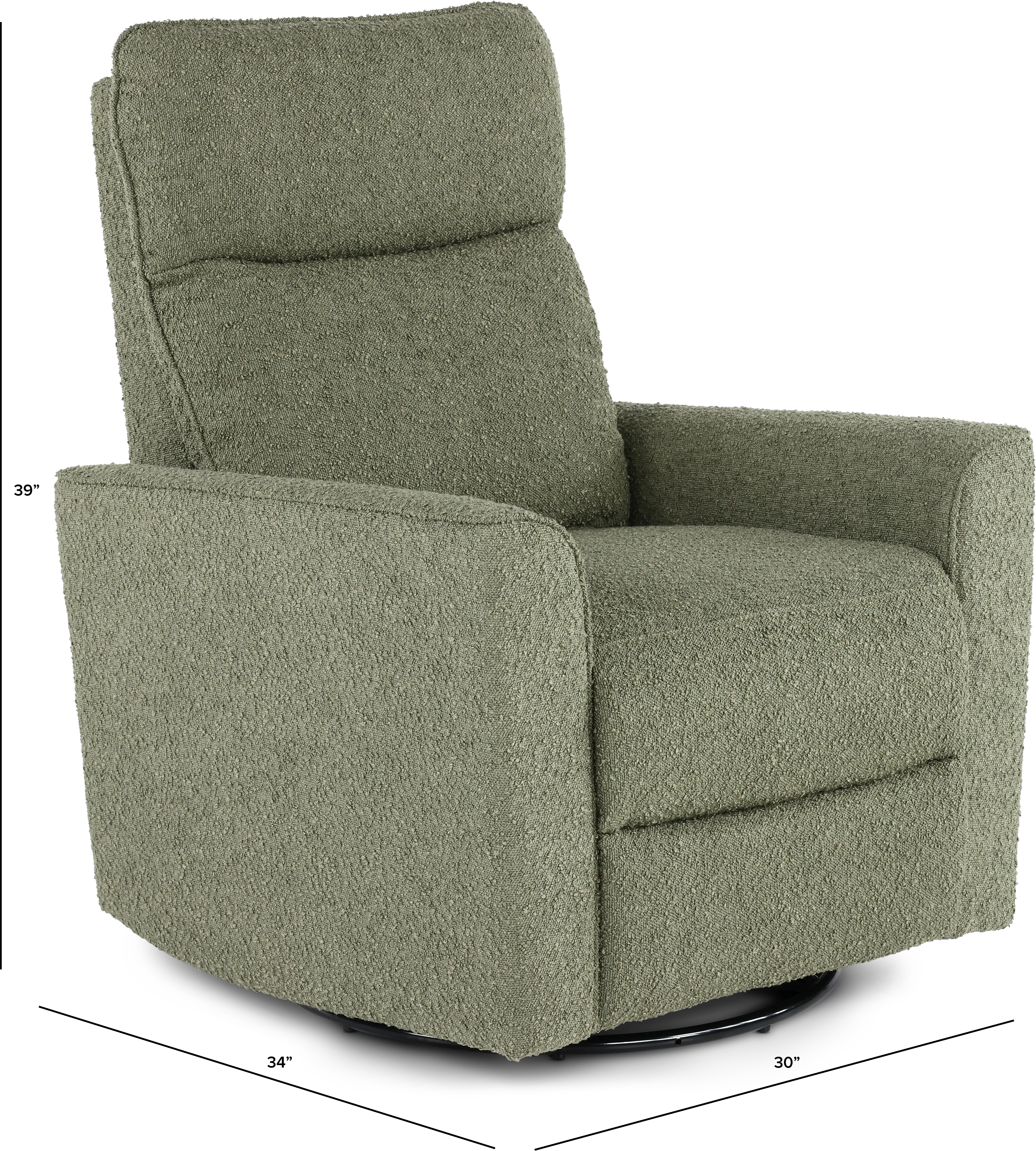 Soho Sage Green Comfort Swivel Glider-3