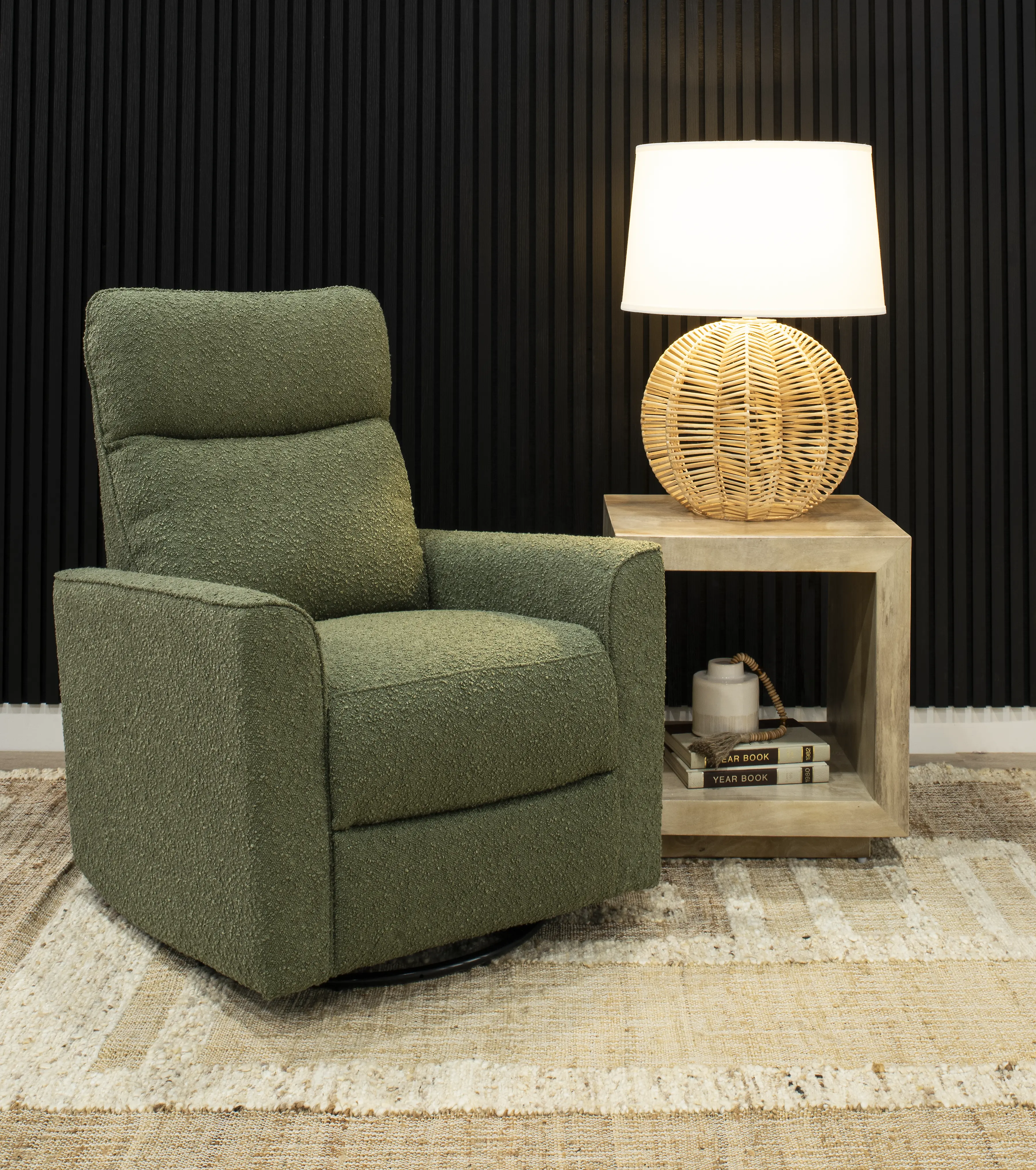 Soho Sage Green Comfort Swivel Glider-9