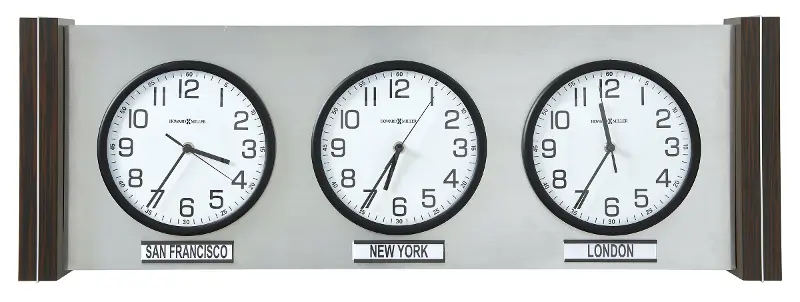 Sienna Horizontal Wall World Clock