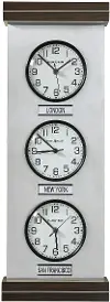Sienna Vertical Wall World Clock