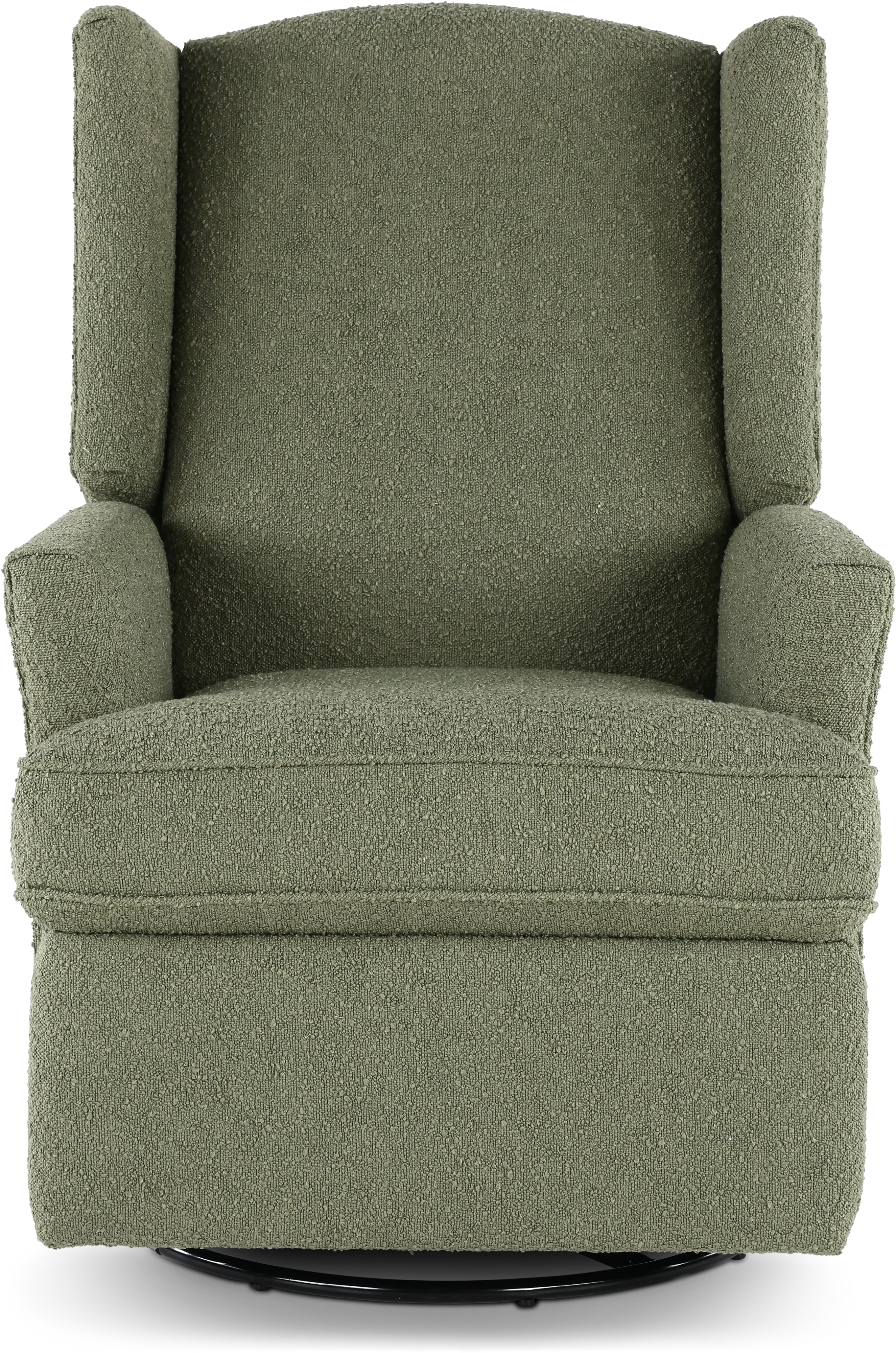 Hemingway Sage Green Boucle Wingback Glider Recliner-5
