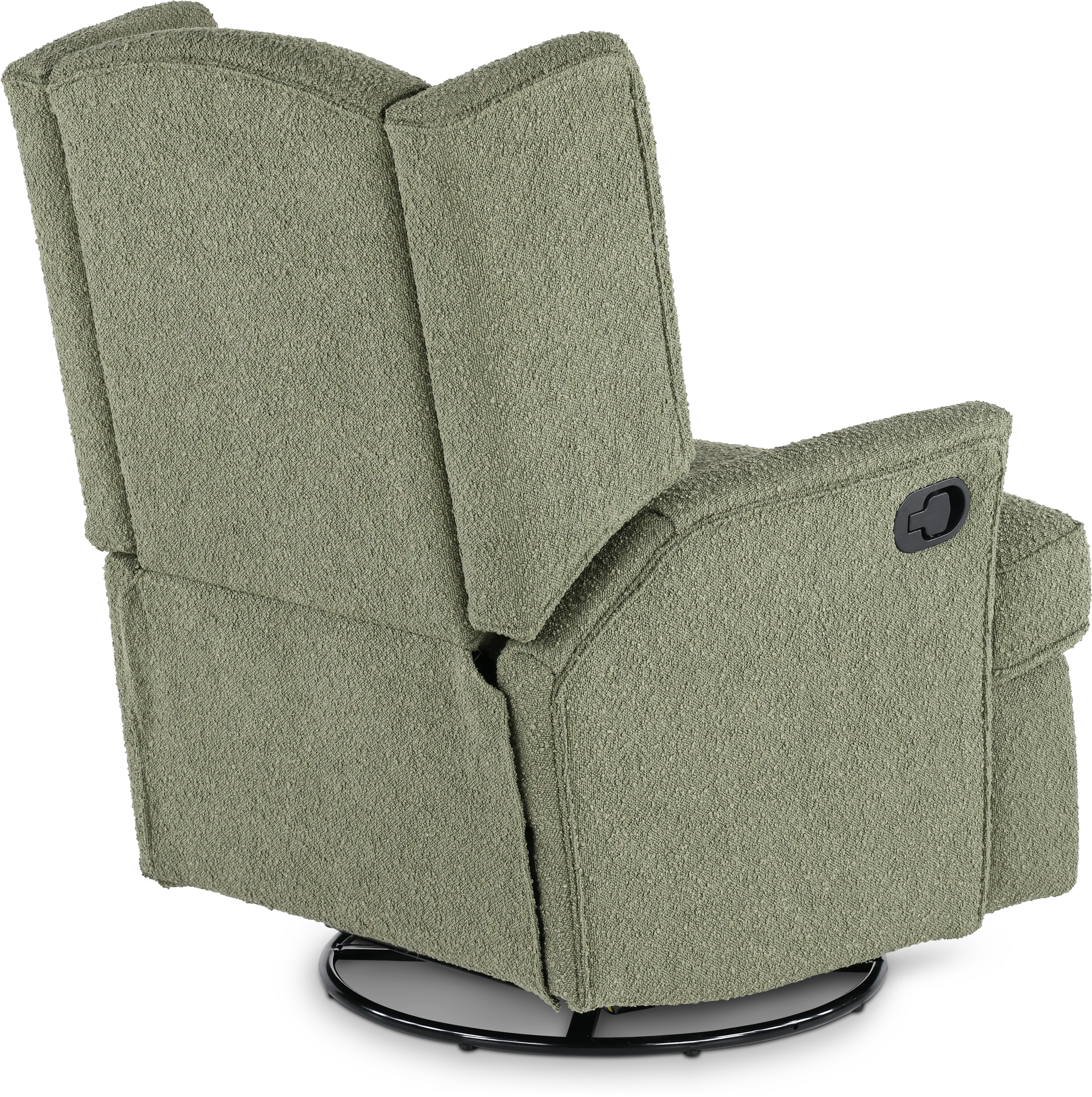 Hemingway Sage Green Boucle Wingback Glider Recliner-8