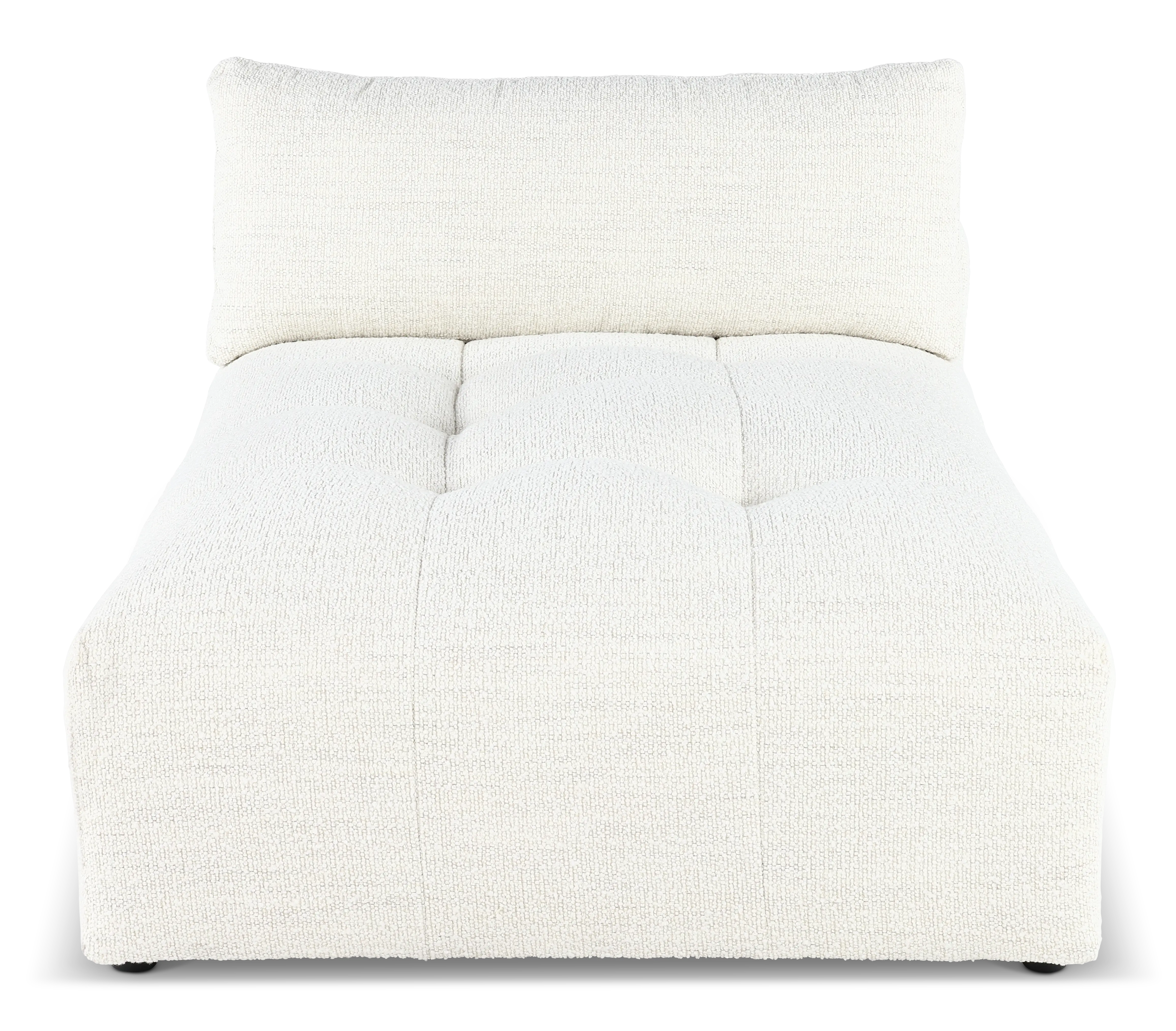 Preston Pearl White Modular Armless Chaise-4