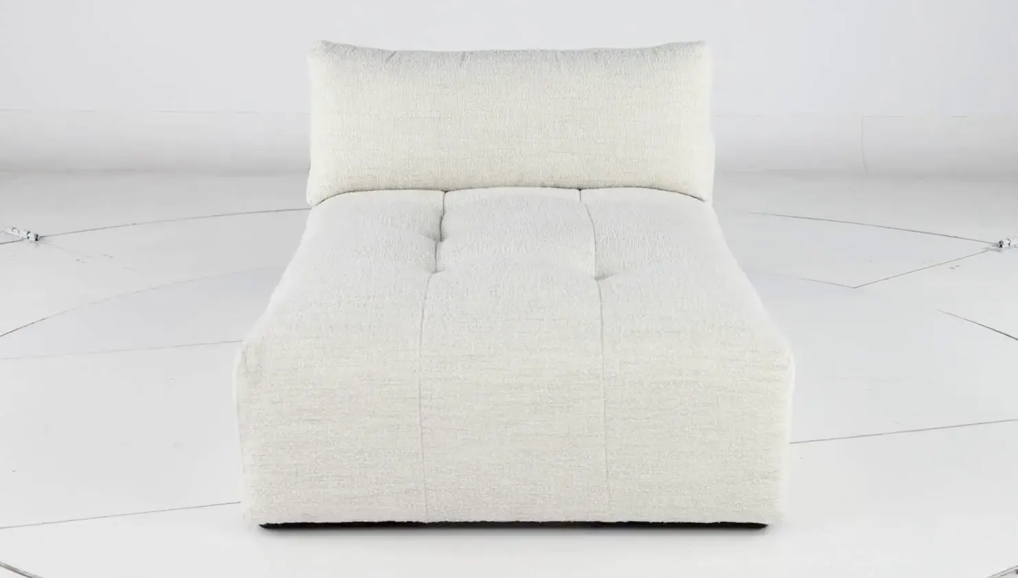 Preston Pearl White Modular Armless Chaise-5
