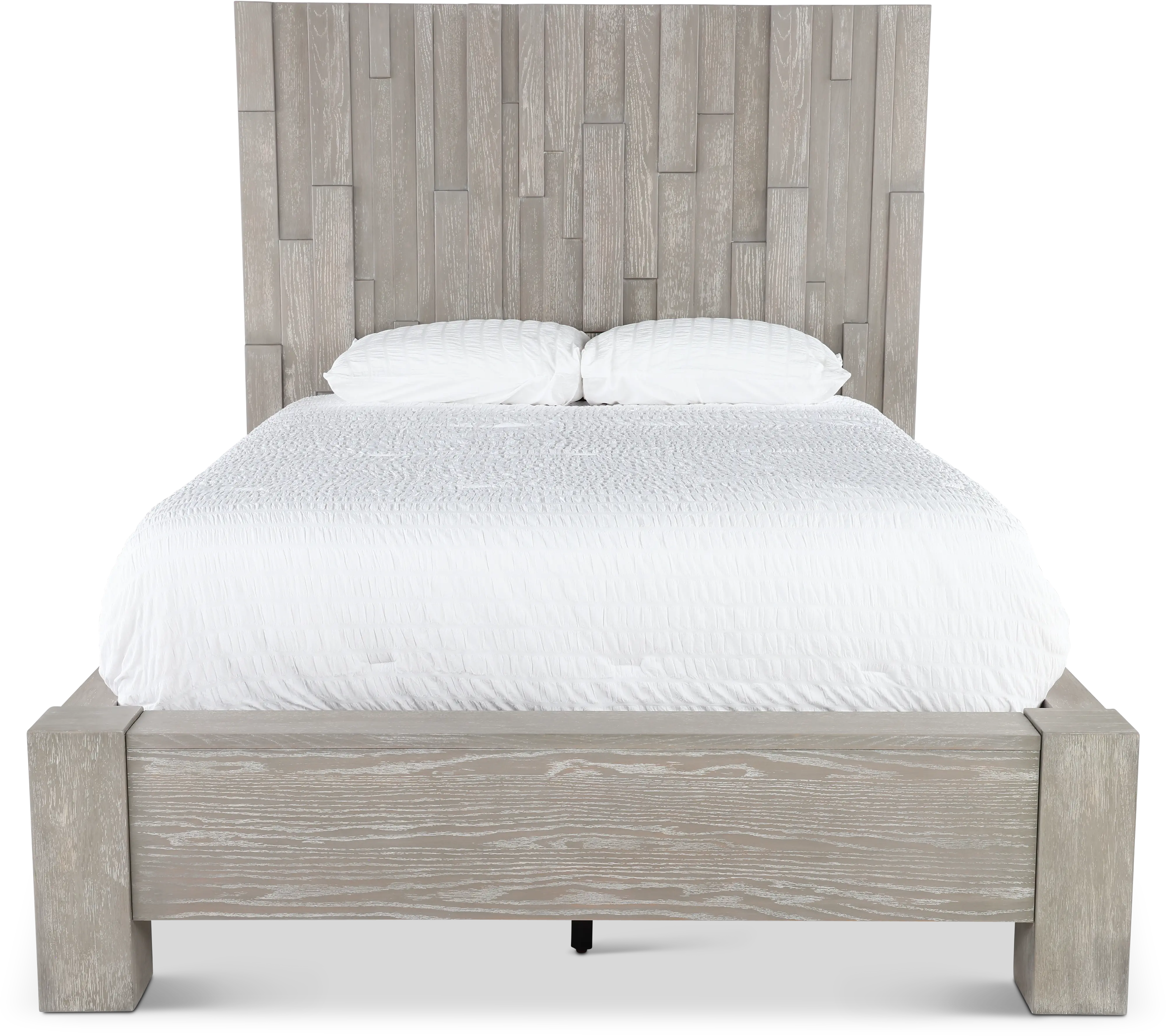 Millwork Gray Queen Platform Bed-1