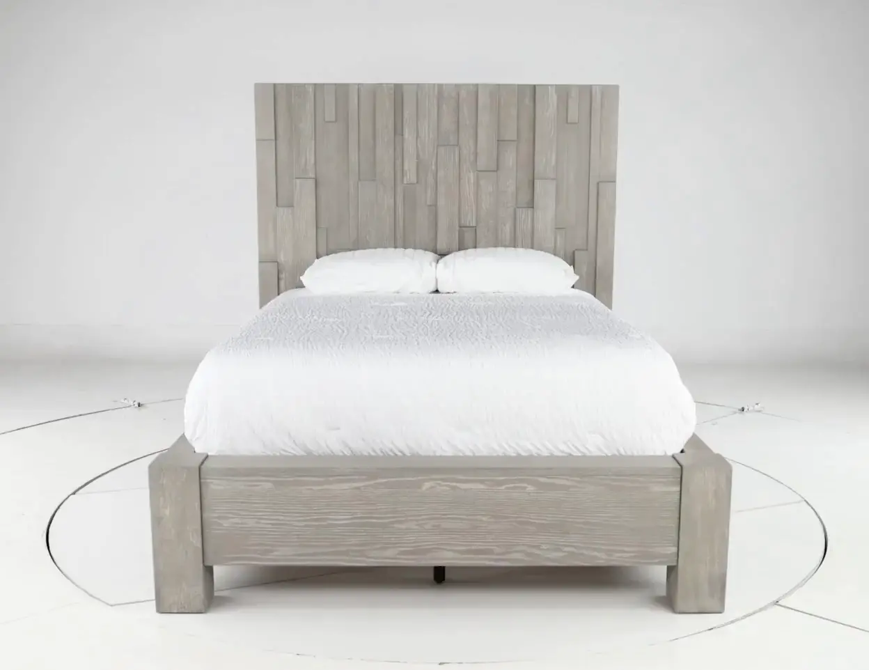 Millwork Gray Queen Platform Bed-5