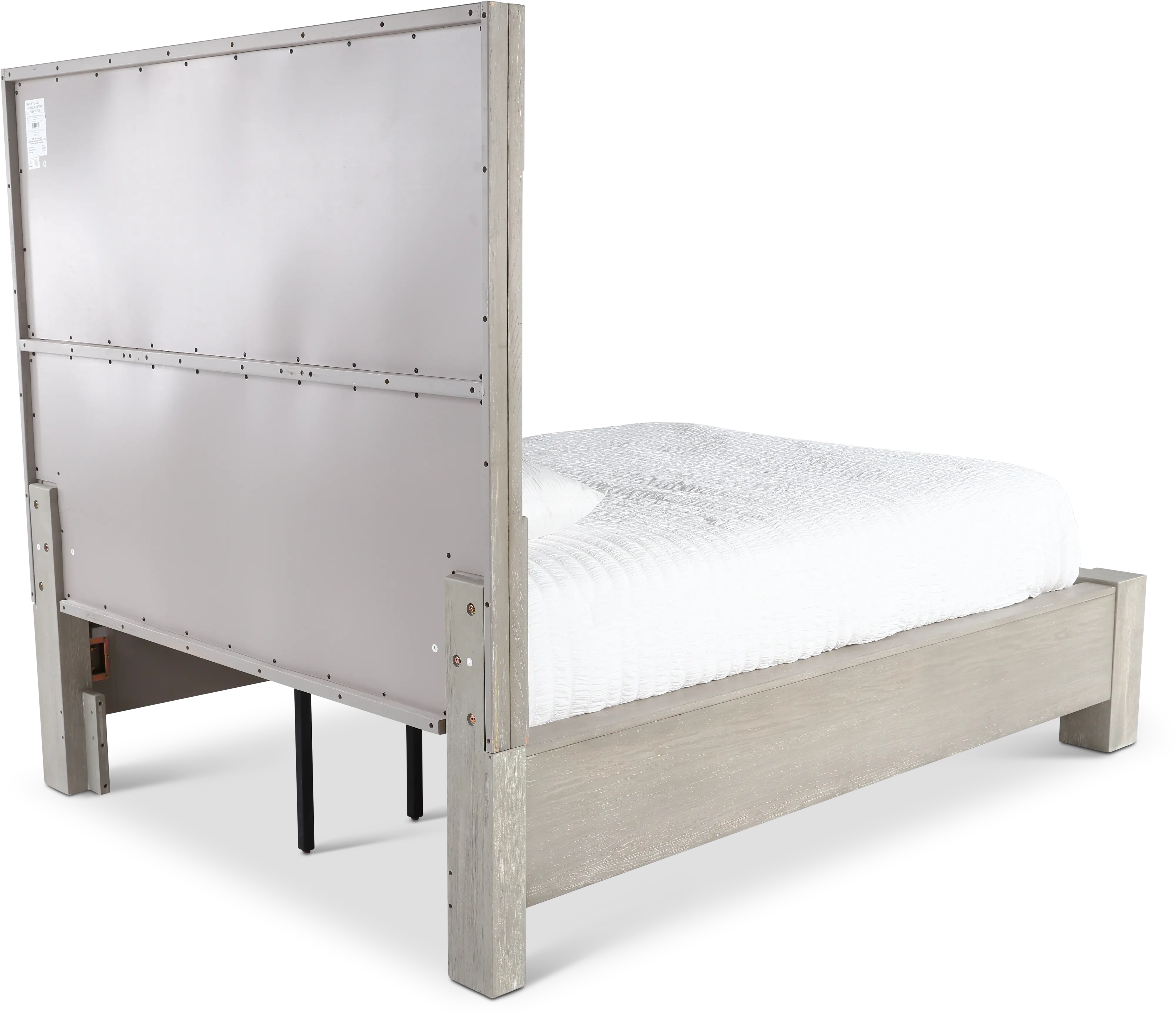 Millwork Gray Queen Platform Bed-7