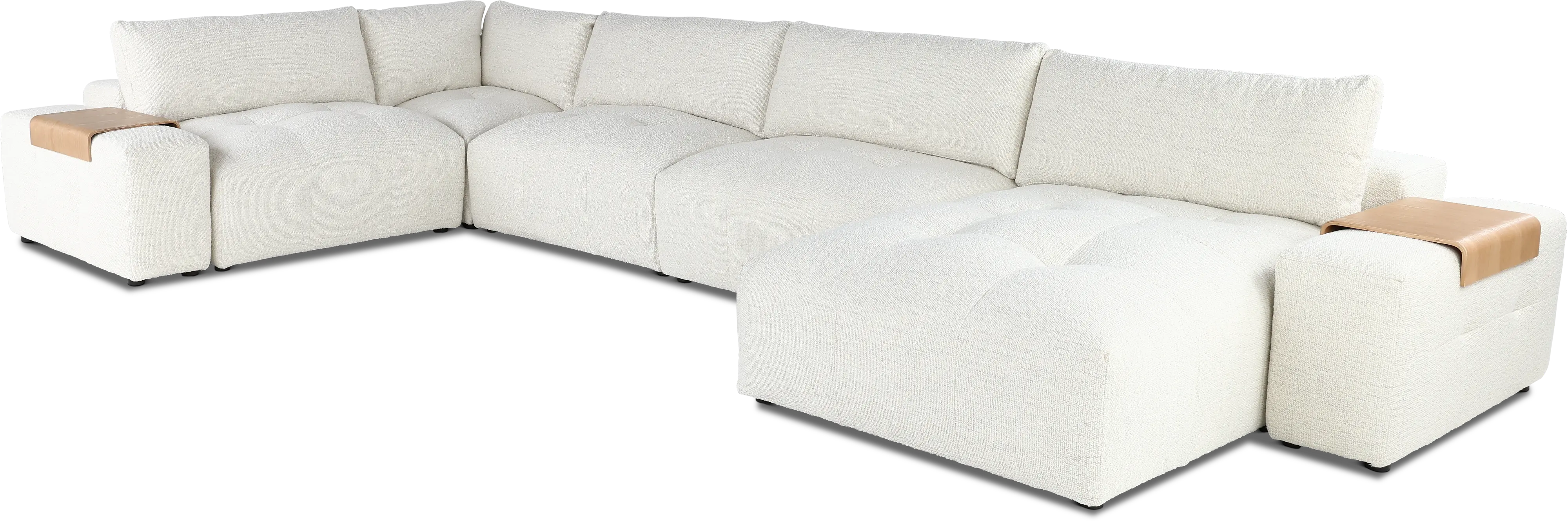 Preston Pearl White Modular 7 Piece Sectional-1